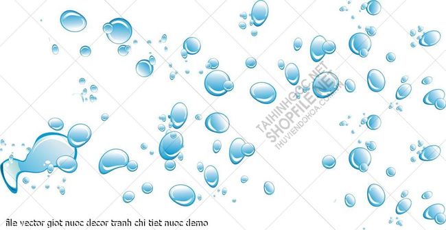 file vector giot nuoc decor tranh chi tiet nuoc 